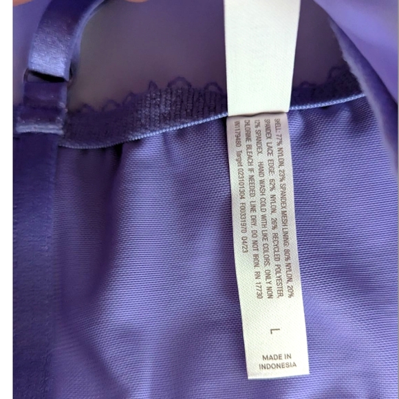 NWT Auden Purple Corset Bra, Sz L - Picture 5 of 9